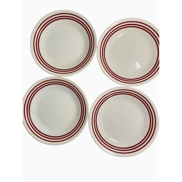 Corelle Bread Butter Plates Set Of 4 Ruby Red Made In USA - Picture 6 of 9
